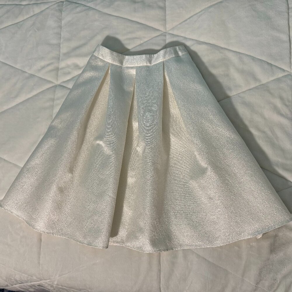 Express knee length off-White full Skirt